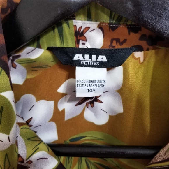 Alia Petite Size 14 Floral Jacket - Green, Brown, Orange - Picture 3 of 12